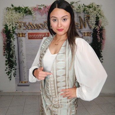 Conjunto Sol - Elegancia en Tonos Pastel con Chaleco Bordado Conjunto Sol - Elegancia en Tonos Pastel con Chaleco Bordado