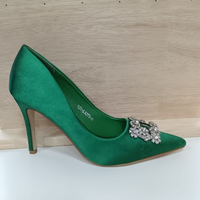 Zapatos de Tacón Verde con Cristales - Elegancia y Estilo Sofisticado Zapatos de Tacón Verde con Cristales - Elegancia y Estilo Sofisticado